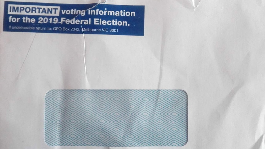 The letter says "Important voting information for the 2019 Federal Election".