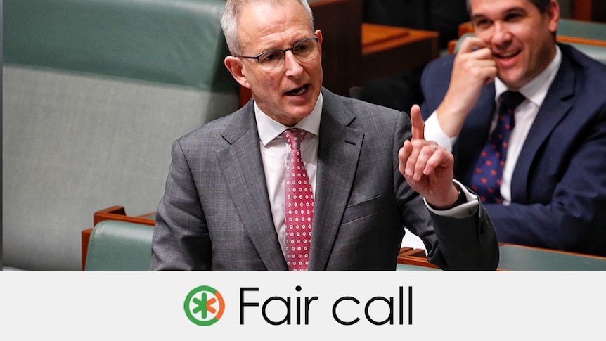 Communications Minister Paul Fletcher talking in Parliament. Verdict: fair call
