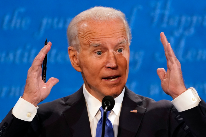 emocratic presidential candidate former Vice President Joe Biden speaks during the second and final presidential debate.