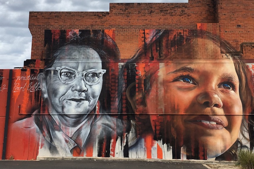 Pearl Gibbs street art mural in Dubbo