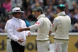 Captain cranky: Ricky Ponting argues with umpire Aleem Dar after a referral against Kevin Pietersen was given not out.