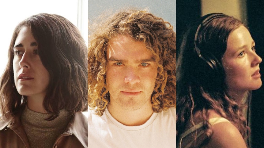 Australian independent musicians Grace Turner, Noah Dillon and Ahlia Williams