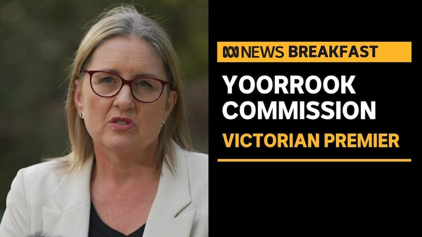 Yoorrook Commission, Victorian Premier: Victorian Premier Jacinta Allan speaks during a television interview.
