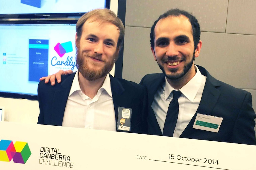 Andrew Clapham and his Imagine Team colleague Zakaria Bouguettaya were recognised at the Digital Canberra Challenge.