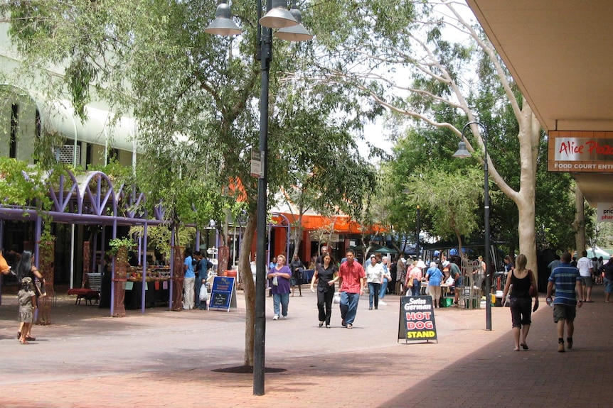 The Todd Street Mall in Alice Springs
