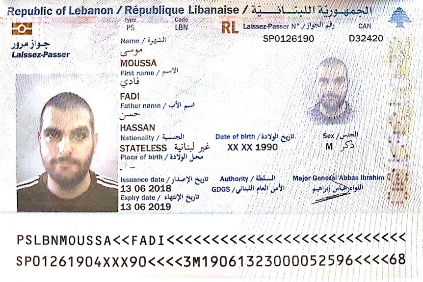 A travel document from Lebanon that looks like a passport