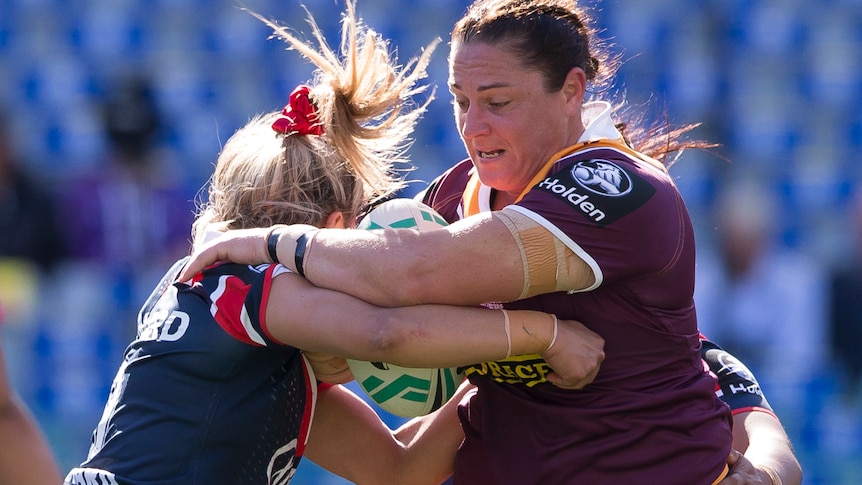 Steph Hancock in action during the 2018 NRLW grand final