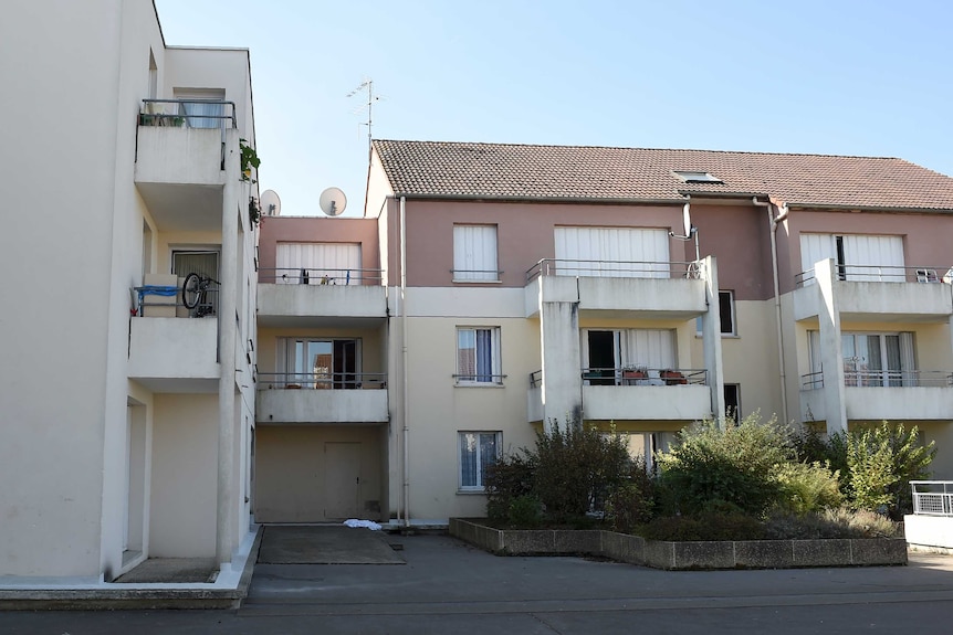 A row of houses in a neighbourhood where police picked up suspects in Chalette sur Loing, near Montargis.