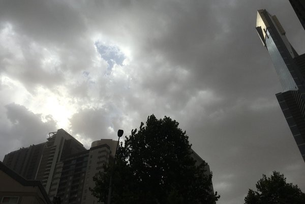 A thunderstorm in Melbourne