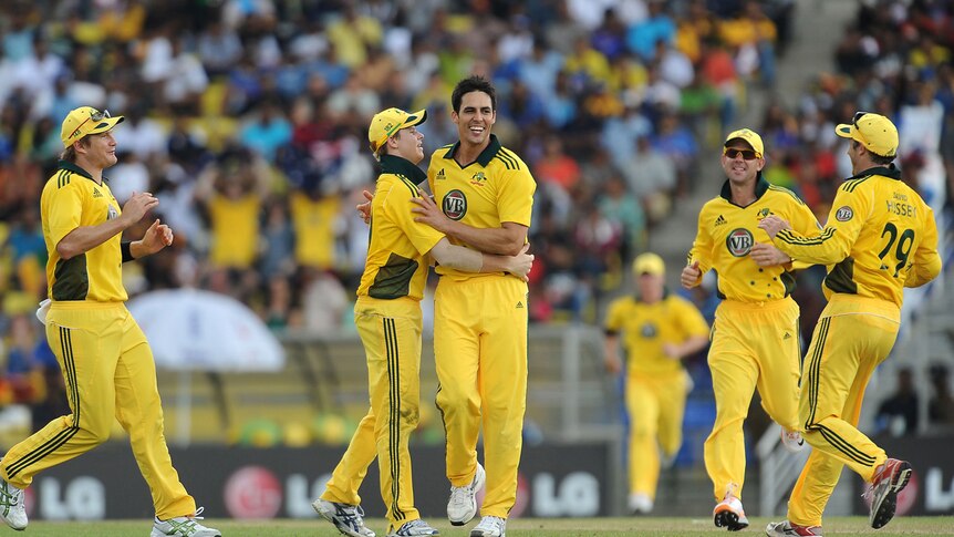 Chief destroyer ... Mitchell Johnson took a career-best six-wicket haul in Kandy.