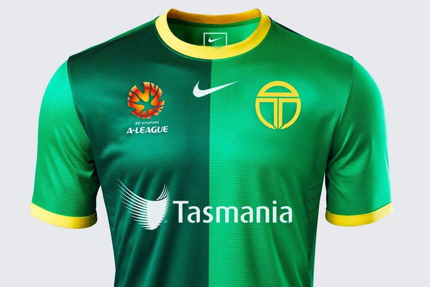 A fan's idea for a Tasmanian soccer A-league team top.