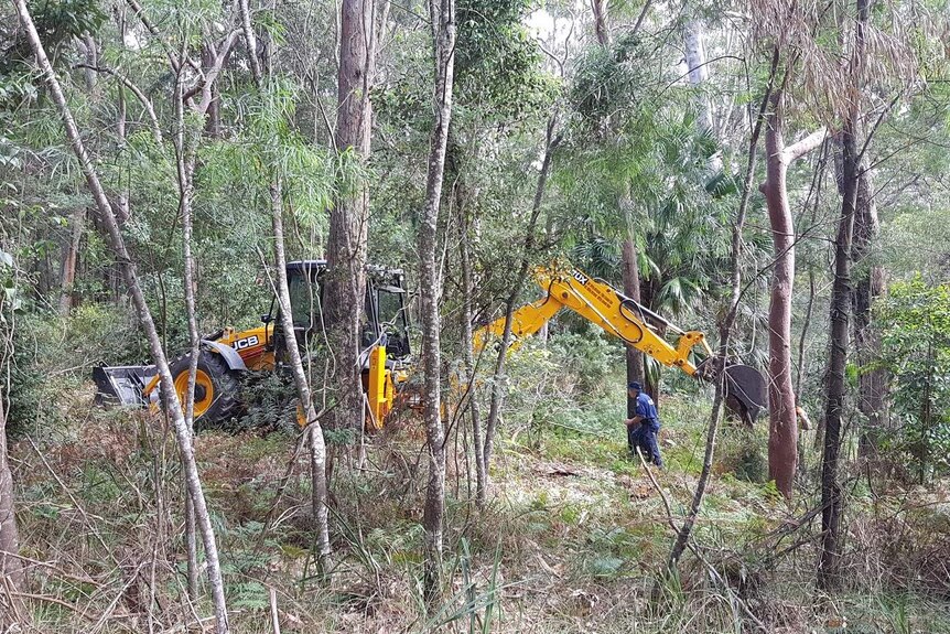 Excavator in Royal National Park, Sydney