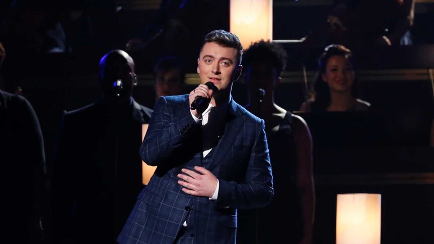 Sam Smith performs at the Grammys