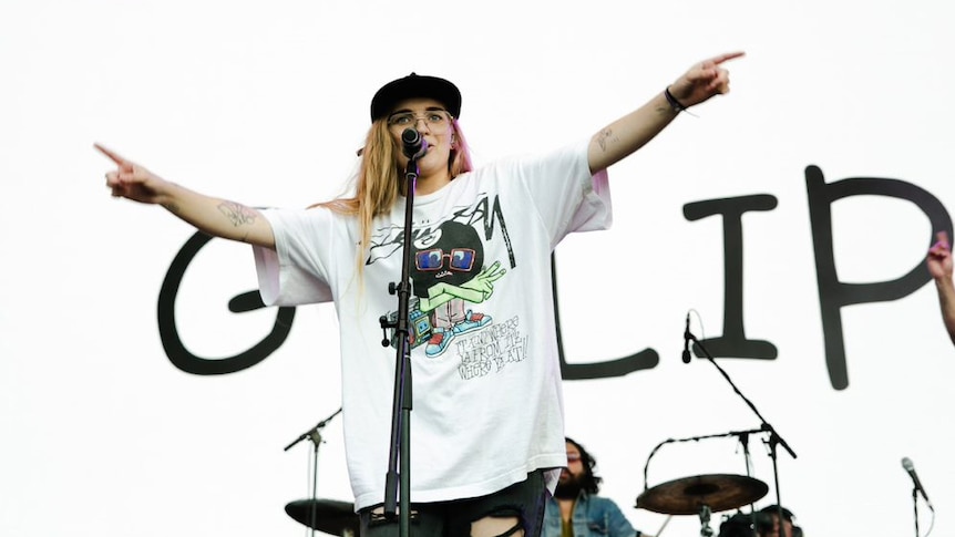 G Flip performing live at triple j's One Night Stand in Lucindale, SA 2019