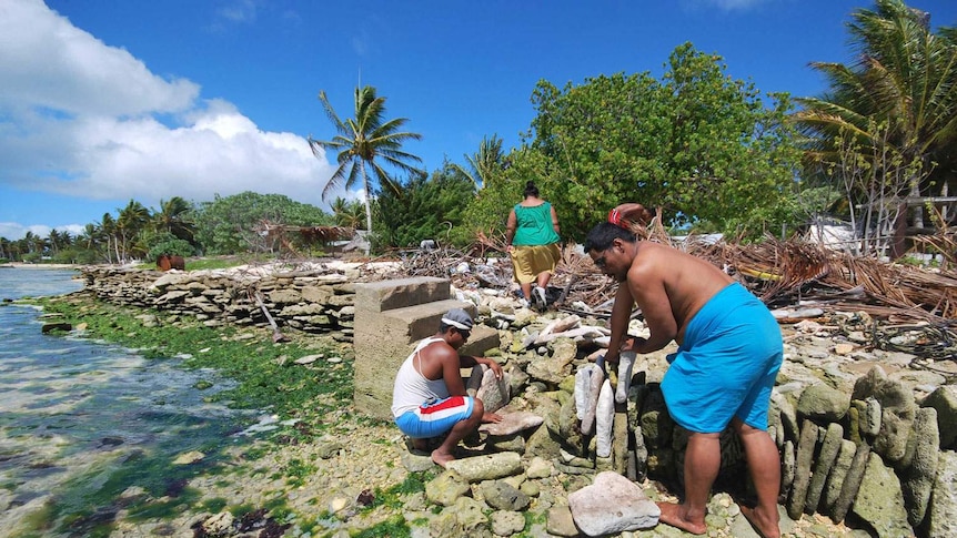 Kiribati sea wall