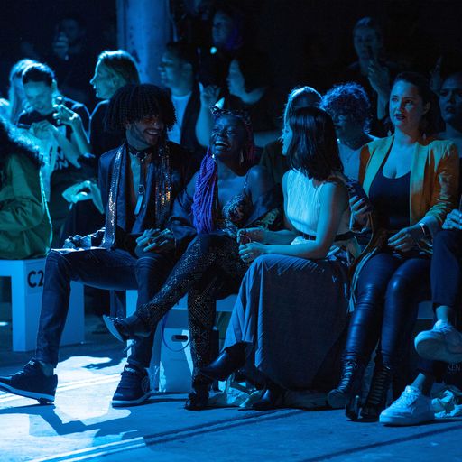 An audience of people