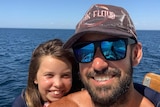 Glenn Anderson and his daughter Ruby on Mr Anderson's yacht.