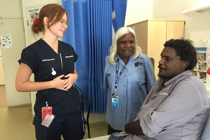 Interpreter Martina Badal helps medical staff and patients communicate.
