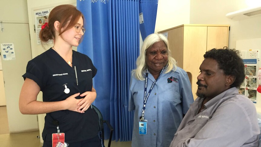 Interpreter Martina Badal helps medical staff and patients communicate.