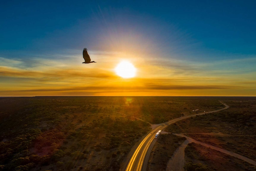 Remote highway in outback Australia