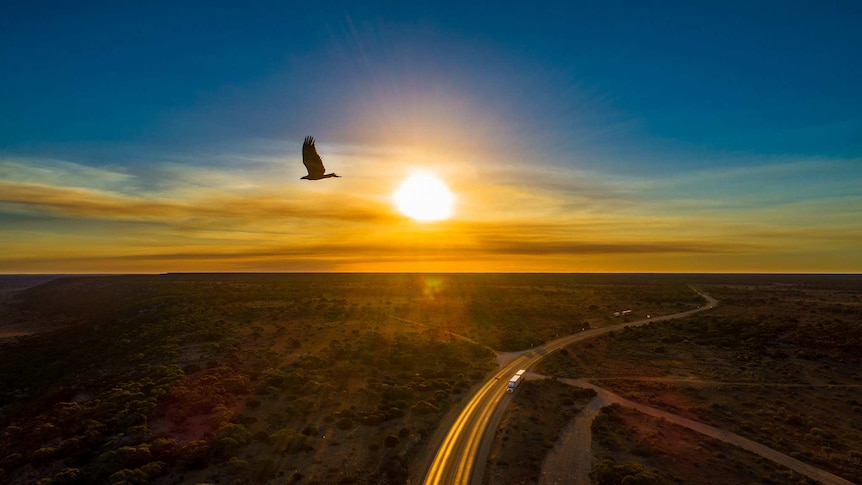 Remote highway in outback Australia