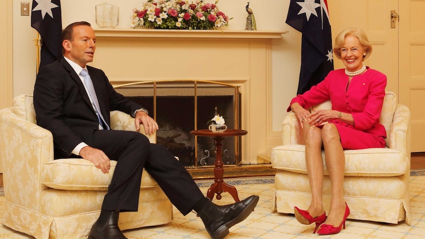 Prime Minister Tony Abbott and Governor-General Quentin Bryce