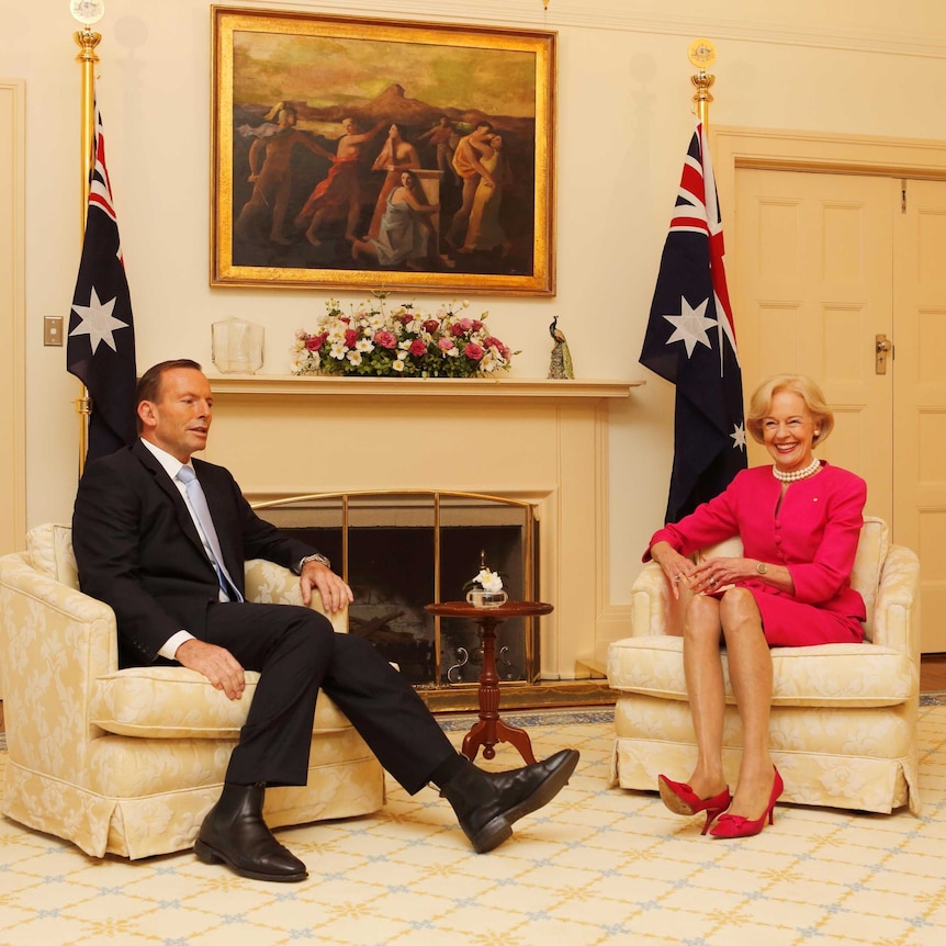 Prime Minister Tony Abbott and Governor-General Quentin Bryce