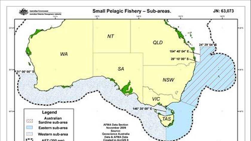 A map showing where the Margiris will fish.