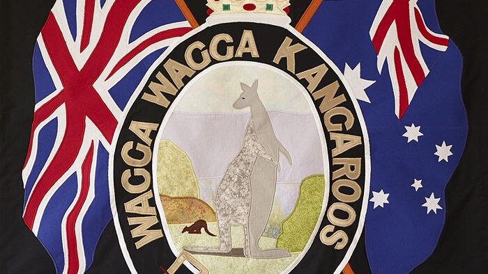 The finished Kangaroo March banner