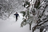 Cross country skier Ben Derrick revels in the conditions