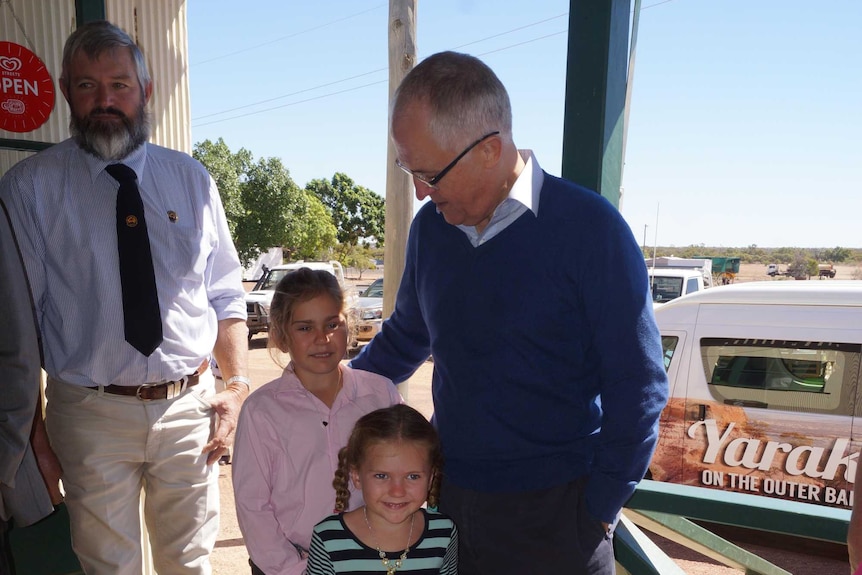 Malcolm Turnbull in Yaraka