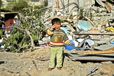 Palestinian boy. (Suhaib Salem : Reuters)