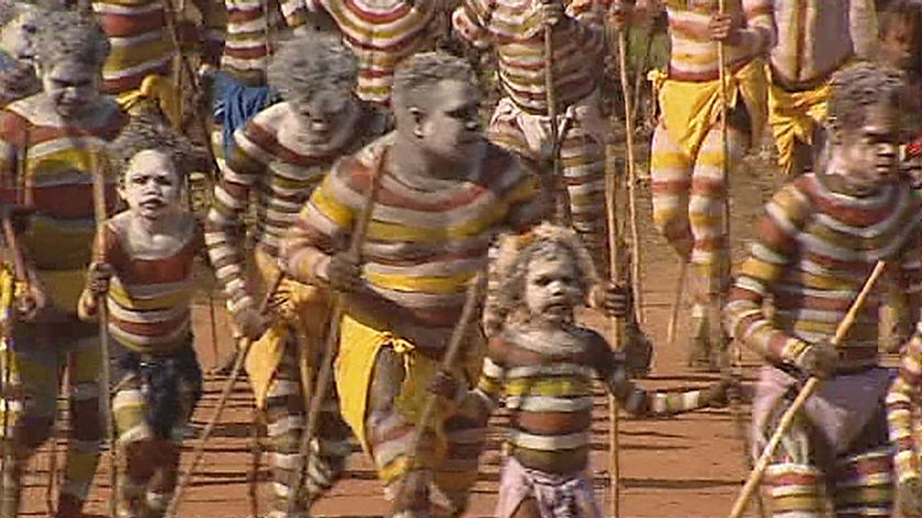 Aboriginal children dancing, 1995
