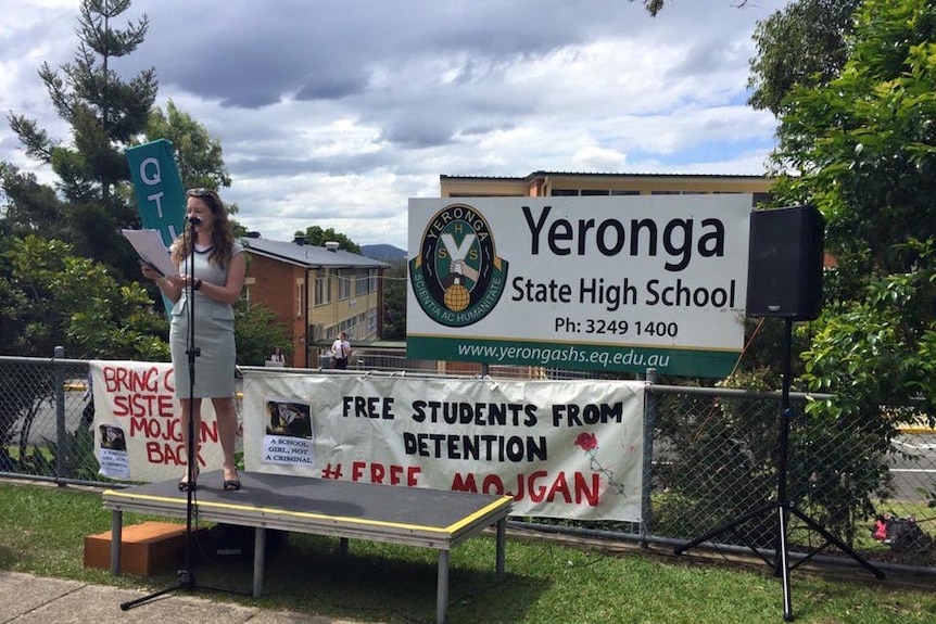 Free Mojgan rally at Yeronga State High School