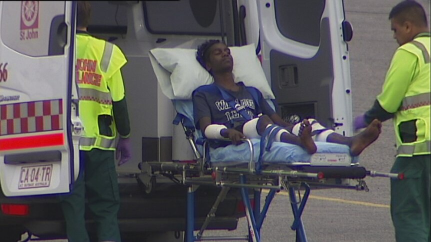 The 16-year-old boy has been flown to Royal Darwin Hospital for treatment.