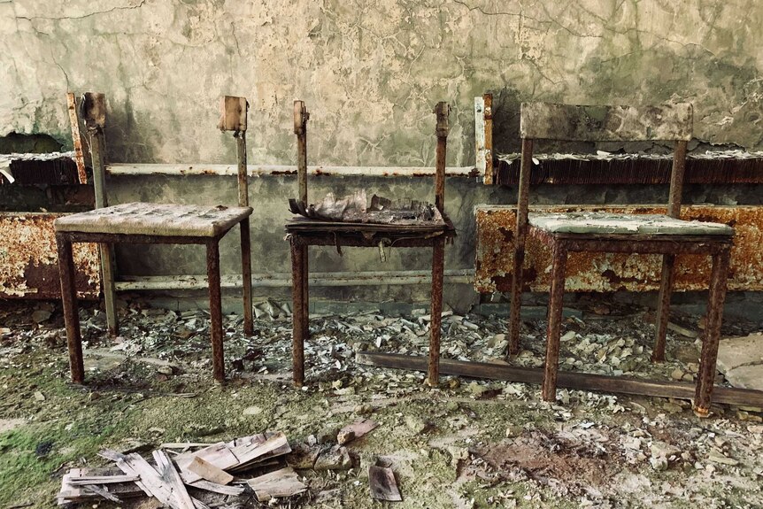 Inside the Pripyat hospital