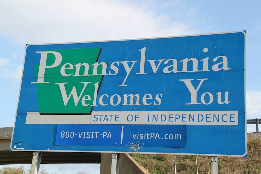 Welcome to Pennsylvania sign
