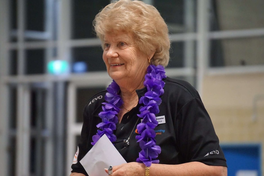 Swimming volunteer Margaret Bresnehan