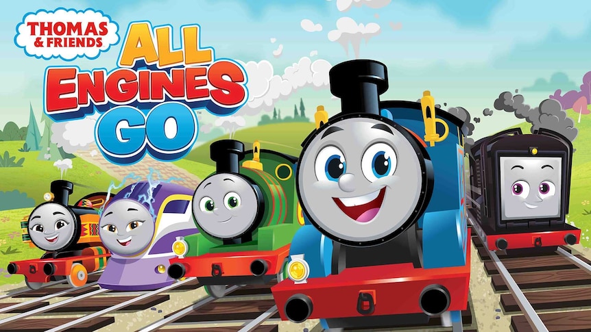 Animated image of Thomas, Percy, Nia, Kana and Diesel