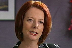 Prime Minister Julia Gillard on the 7:30 Report