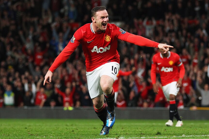 Rooney shows his joy