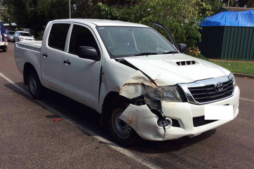 White Hilux stolen and damaged in the Northern Territory