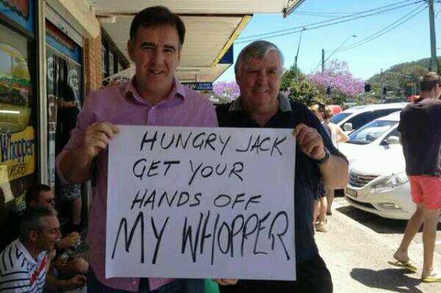 Gosford Mayor Lawrie McKinna and Councillor Chris Bourke join fight for 'Wambie Whoppers'.