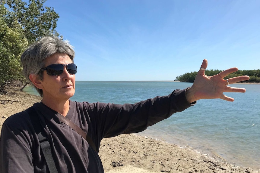 A former Larrakia ranger looks over the Darwin Harbour.