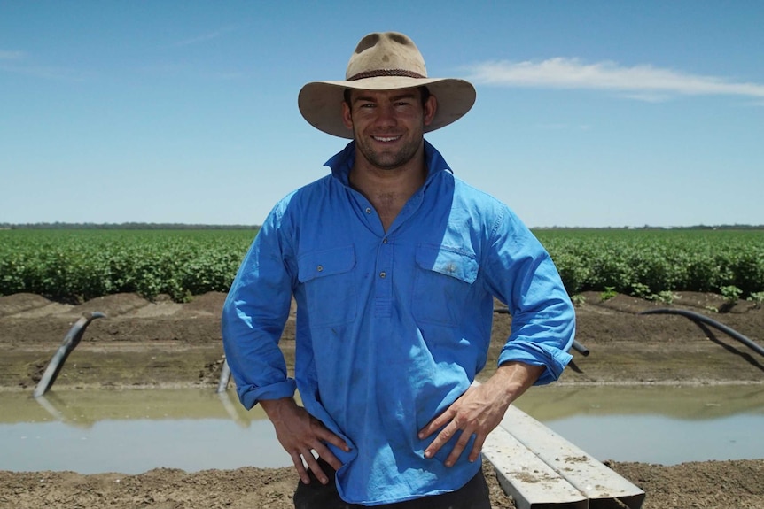 Moree cotton farmer Sean Young says the heat is taking its toll.