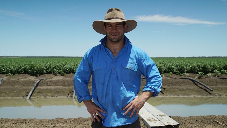 Moree cotton farmer Sean Young says the heat is taking its toll.