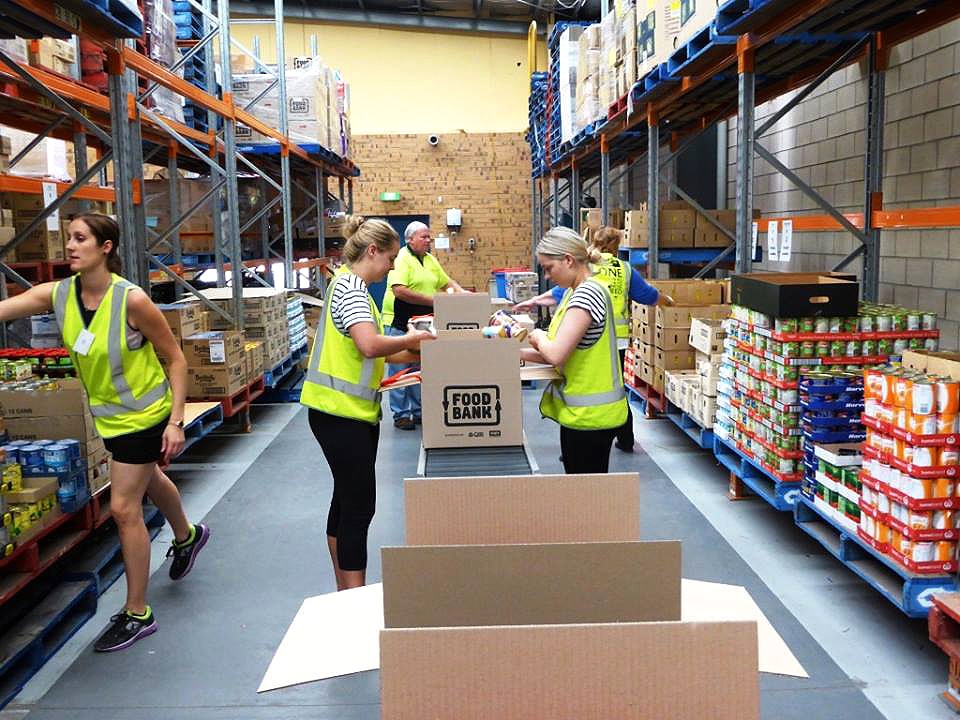 Hampers are packed inside the Foodbank warehouse in South Australia, October 16, 2017.
