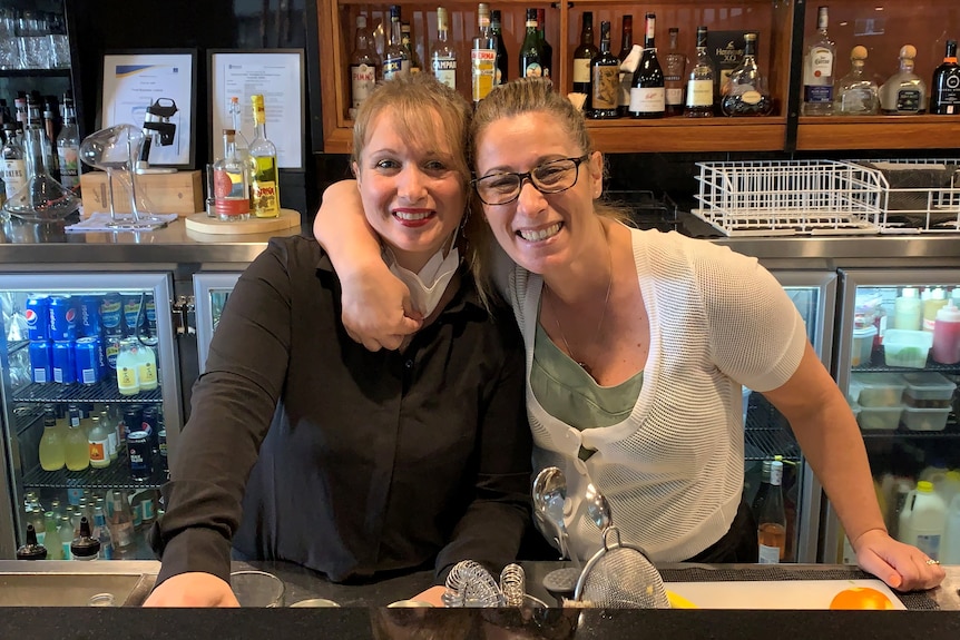 Owner of Alchemy restaurant in Brisbane's CBD Angelica Jolly with worker