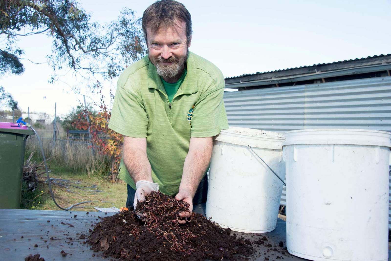 Worm farmer Cid Riley