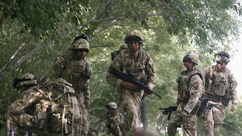 3 SCOTS patrol in Afghanistan